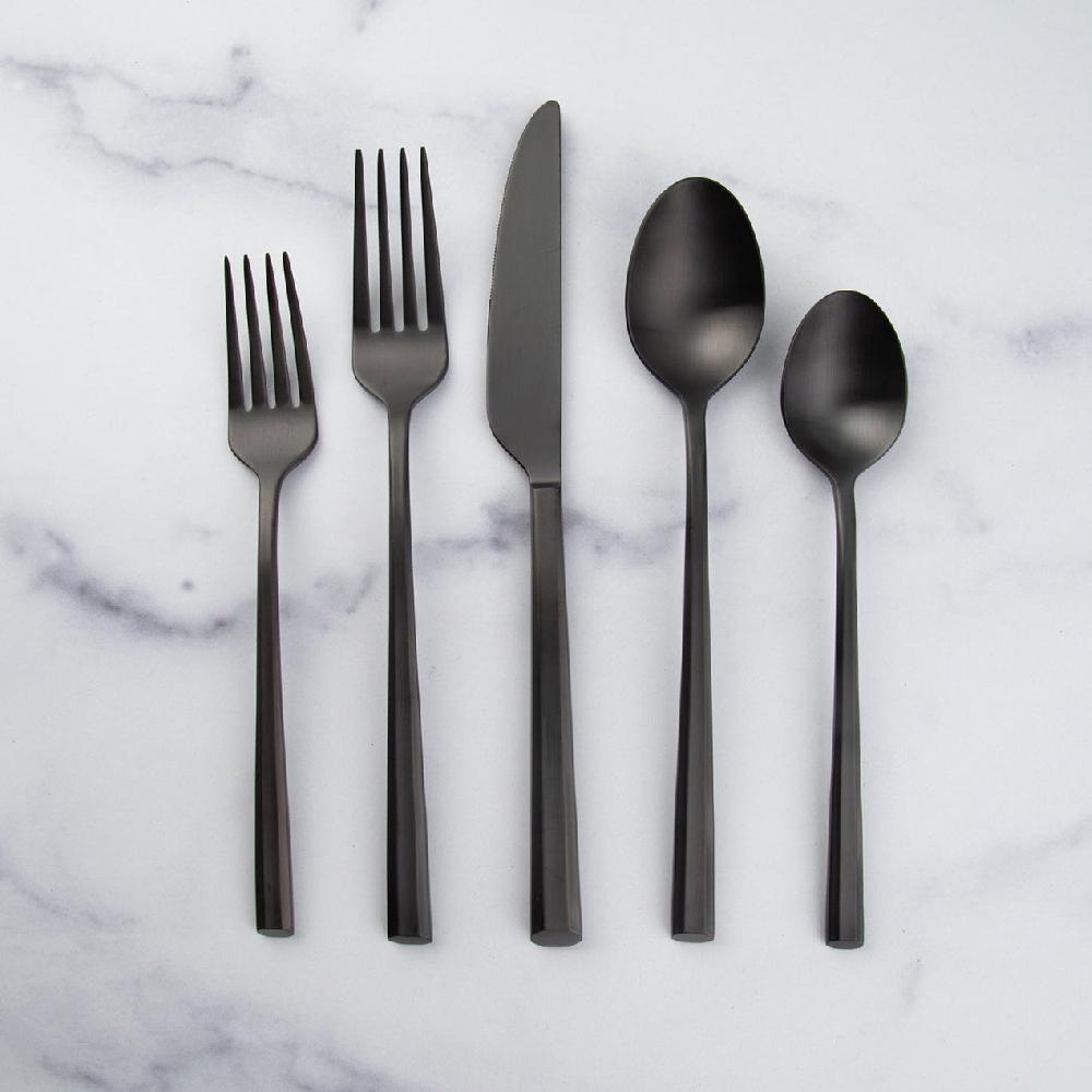 Reed & Barton Isobel Black Satin 20 Piece Flatware Set