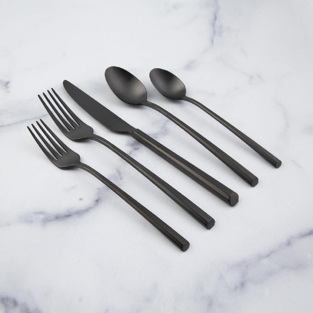 reed & barton Isobel Black Satin 20 Piece Flatware Set