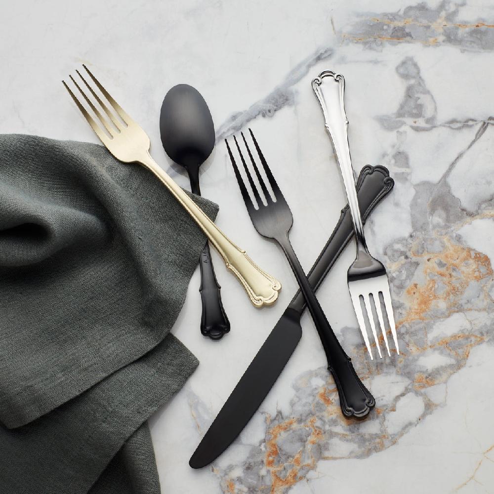 Reed & Barton James Street Black Satin 20 Piece Flatware Set