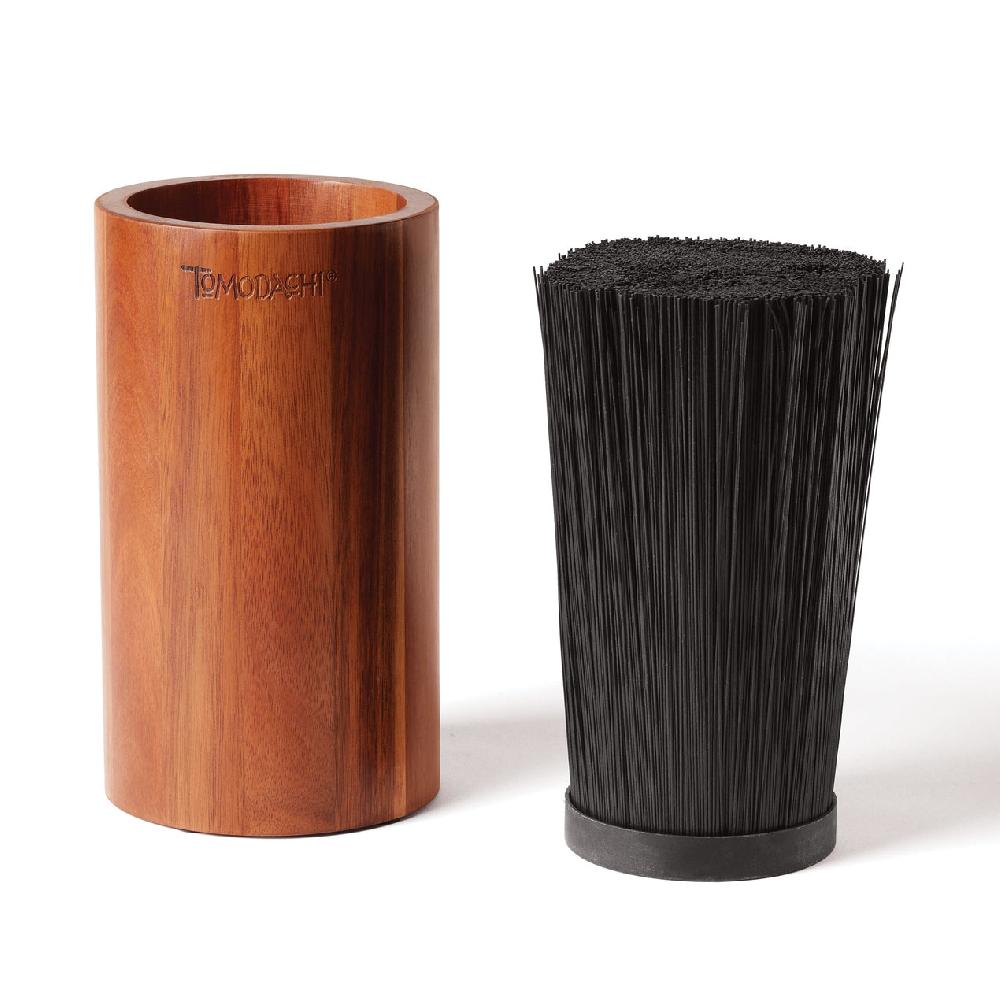 Reed & Barton Keen 5 Piece Acacia Bristle Block Cutlery Set