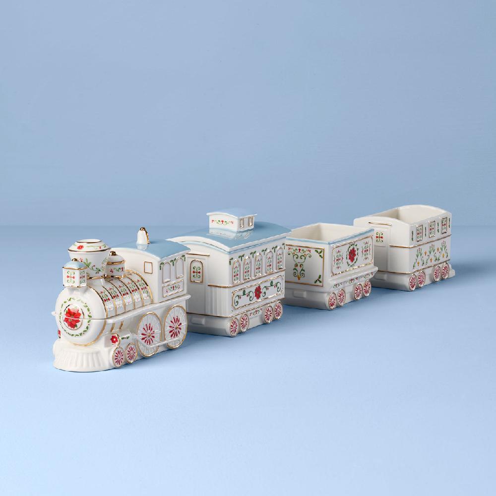 reed & barton Lenox Holiday Village Christmas Train Server