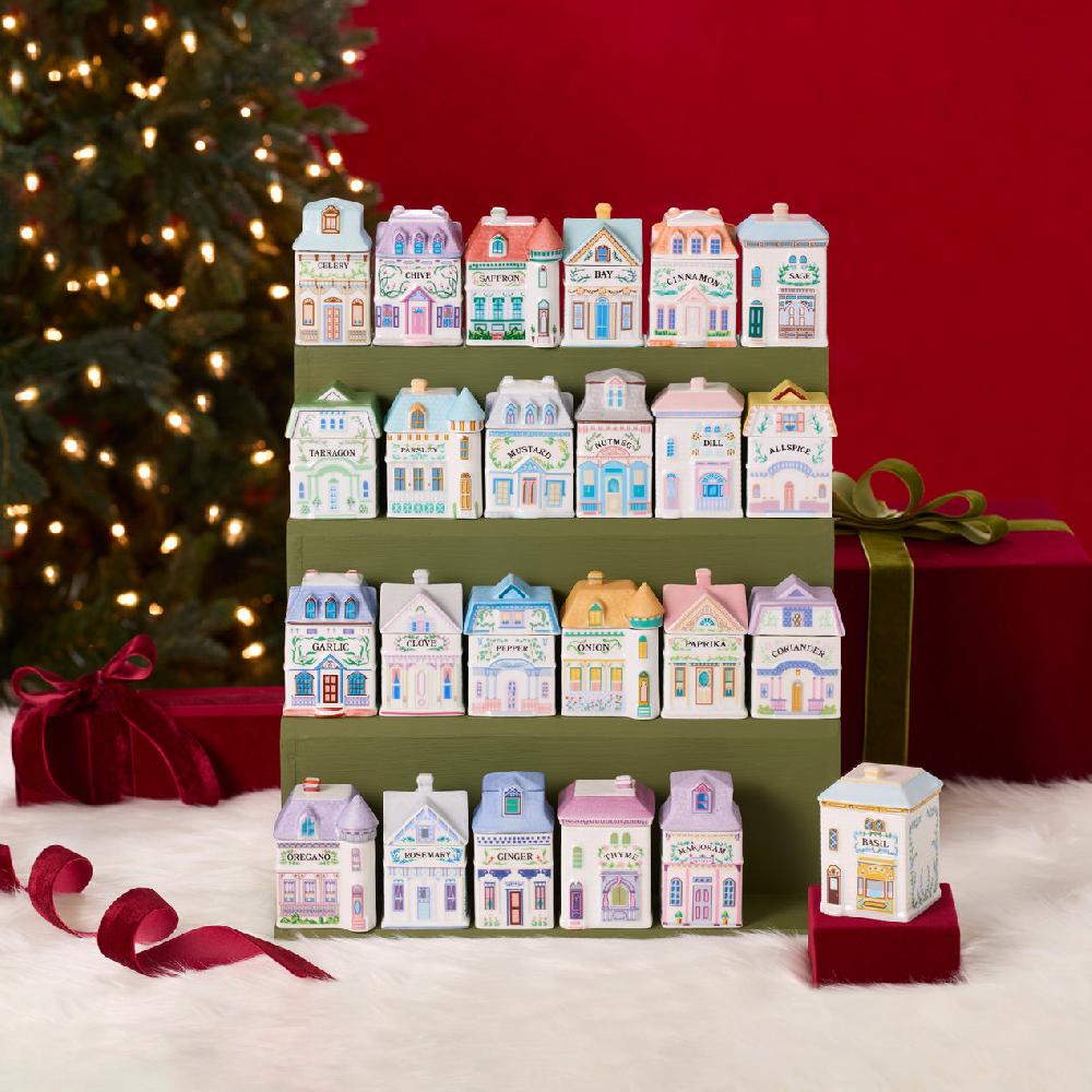 Reed & Barton Lenox Spice Village 24-Piece Spice Jar Set