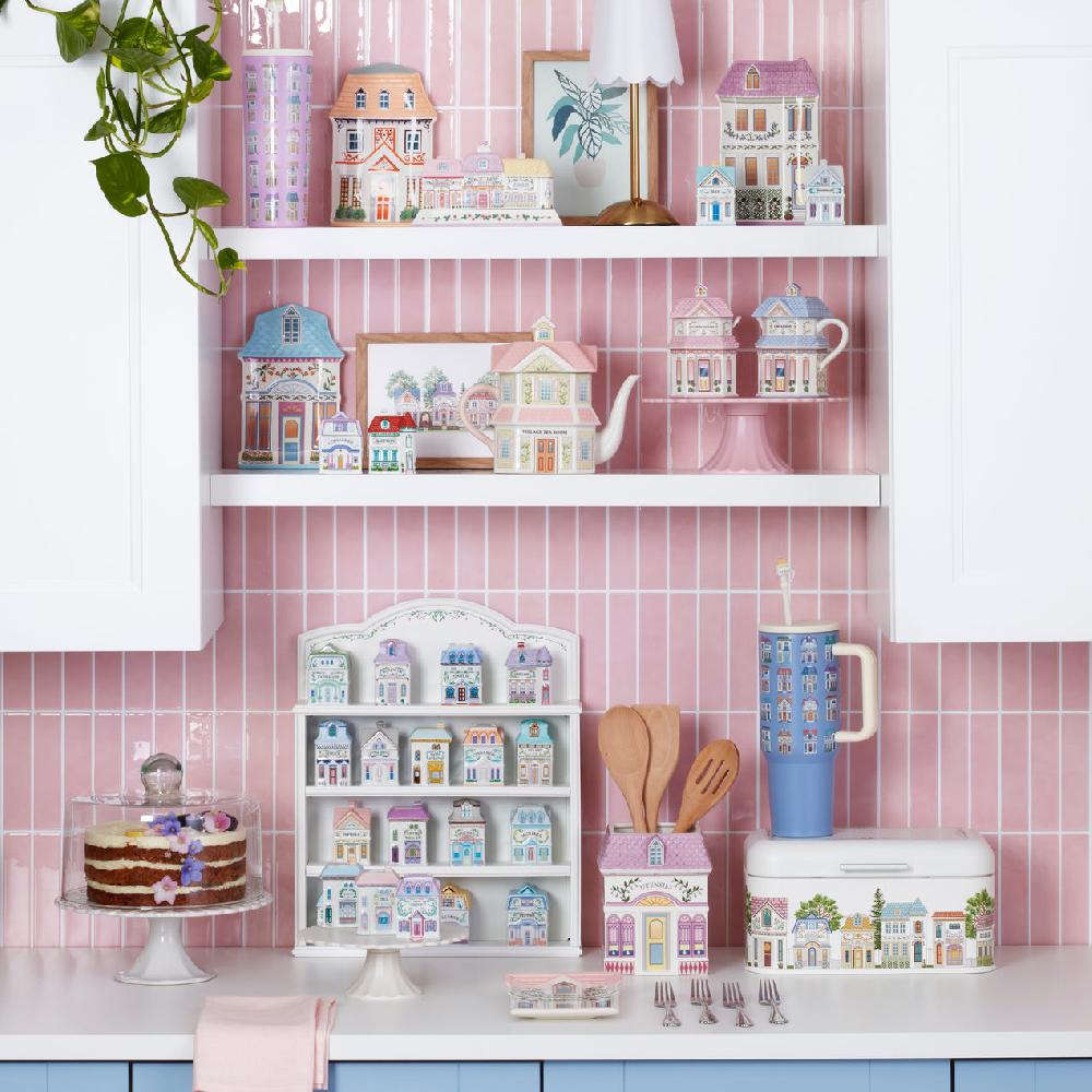 Reed & Barton Lenox Spice Village Can Cooler Glasses Set Of 2