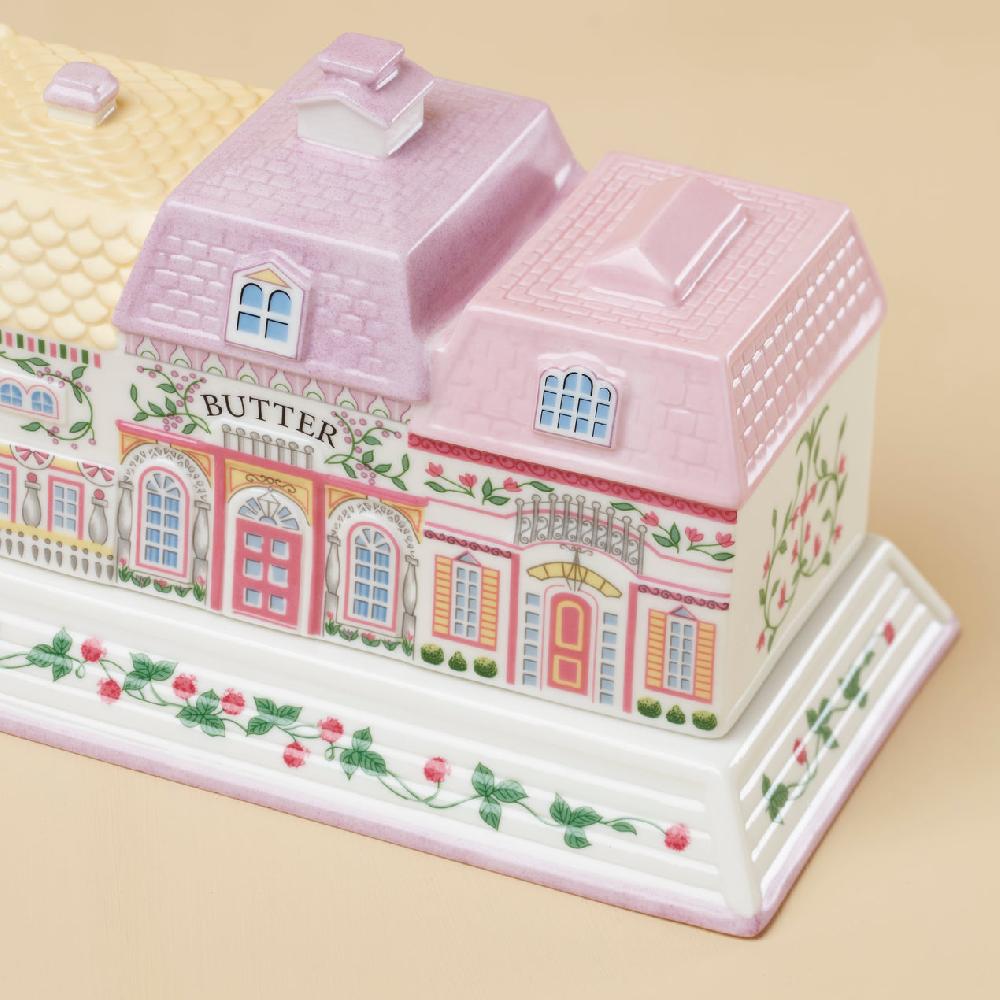 Reed & Barton Lenox Spice Village Covered Butter Dish
