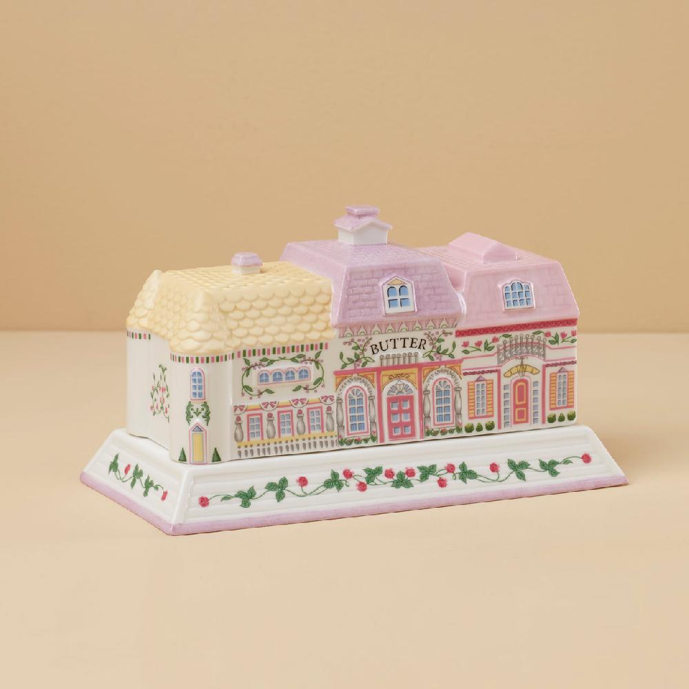 reed & barton Lenox Spice Village Covered Butter Dish