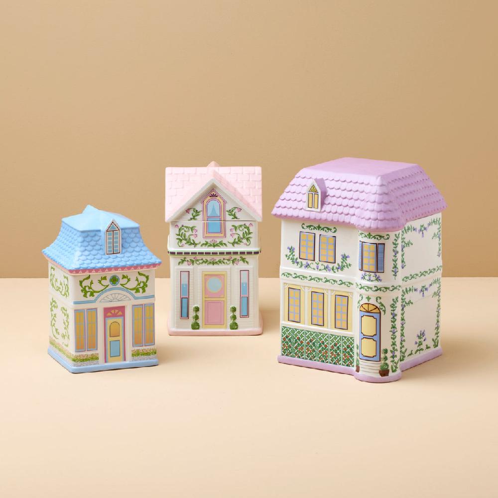 reed & barton Lenox Spice Village House Canisters Set of 3