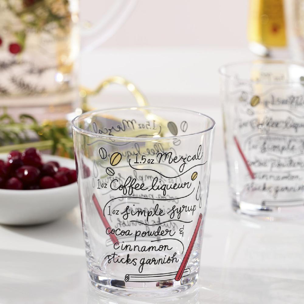 Reed & Barton Make Merry Double Old Fashion Glasses - Set Of 4