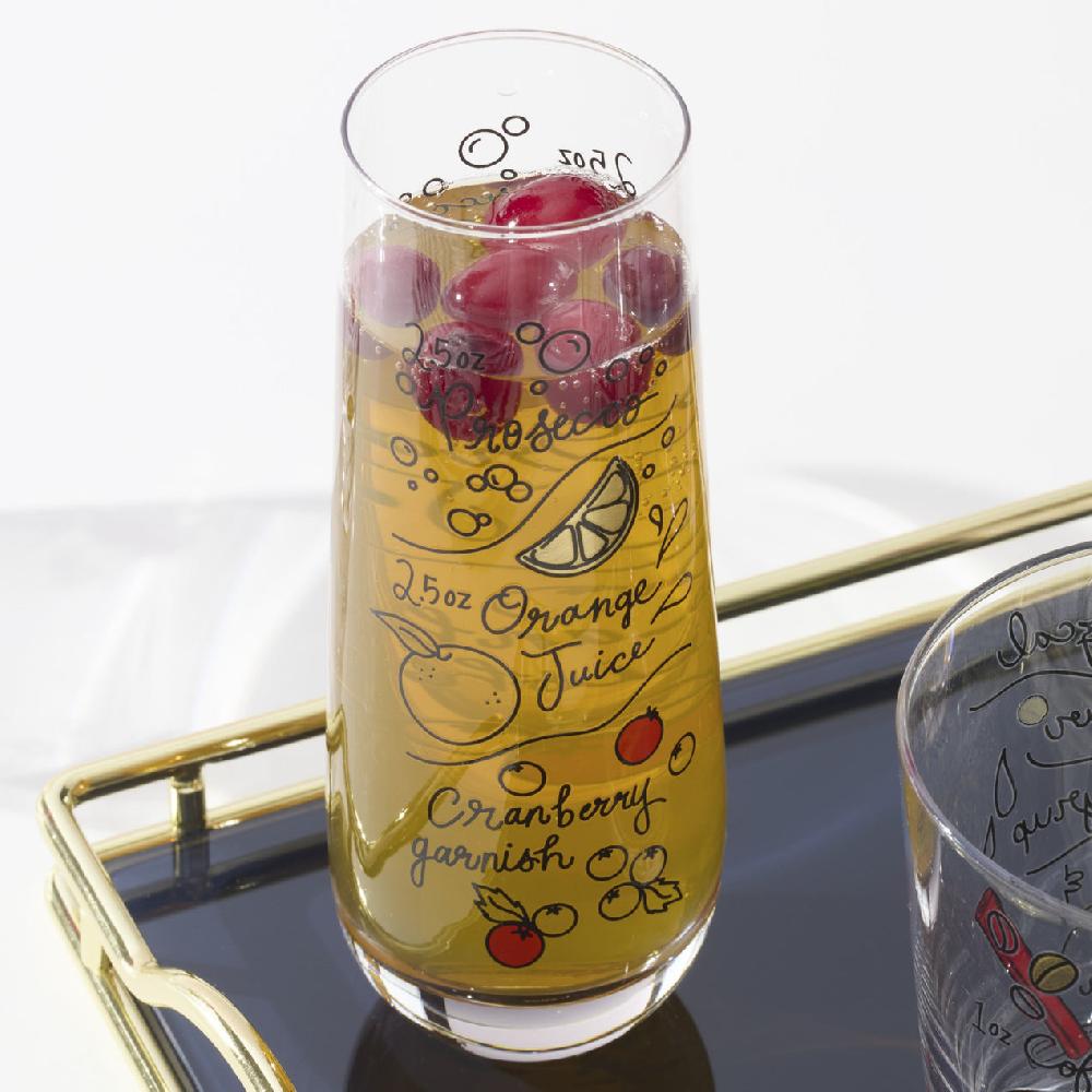 Reed & Barton Make Merry Stemless Flute Glasses - Set Of 4