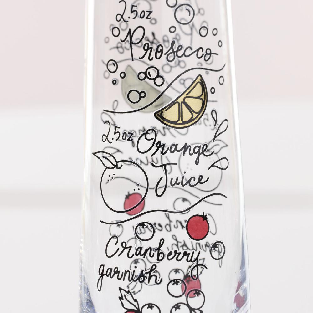 Reed & Barton Make Merry Stemless Flute Glasses - Set Of 4