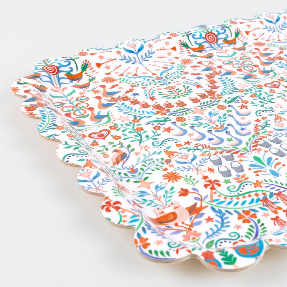 Reed & Barton Meri Meri X Liberty 12 Days Of Christmas Small Tray