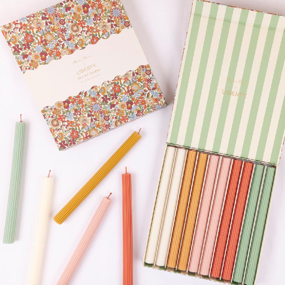 Reed & Barton Meri Meri X Liberty Fall Candle Gift Box Pack Of 10