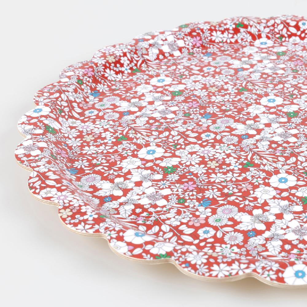 Reed & Barton Meri Meri X Liberty Red June's Meadow Small Tray