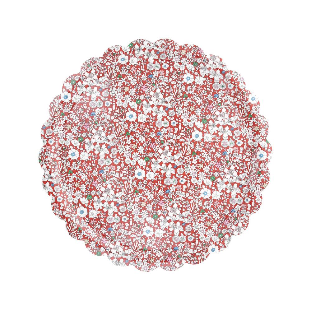 reed & barton Meri Meri x Liberty Red June's Meadow Small Tray