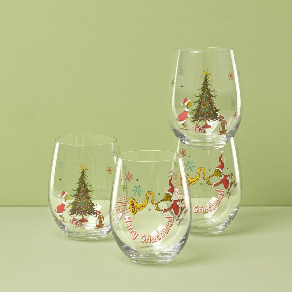 reed & barton Merry Grinchmas Glass Tumblers - Set Of 4