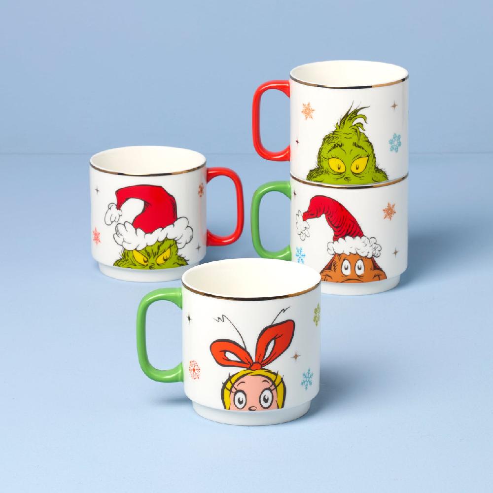 Reed & Barton Merry Grinchmas Stackable Mugs - Set Of 4