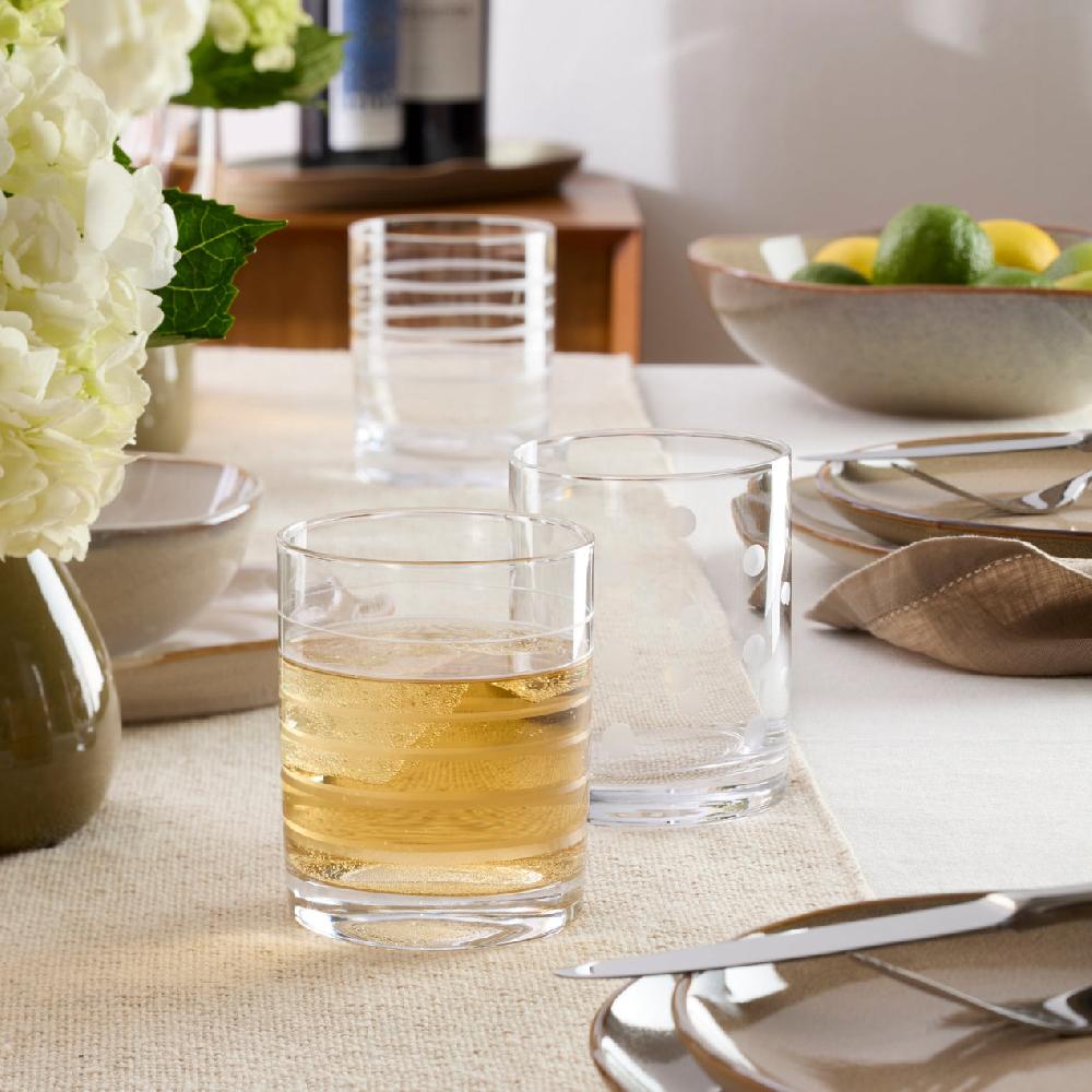 Reed & Barton Mingle Double Old Fashion Glasses - Set Of 4