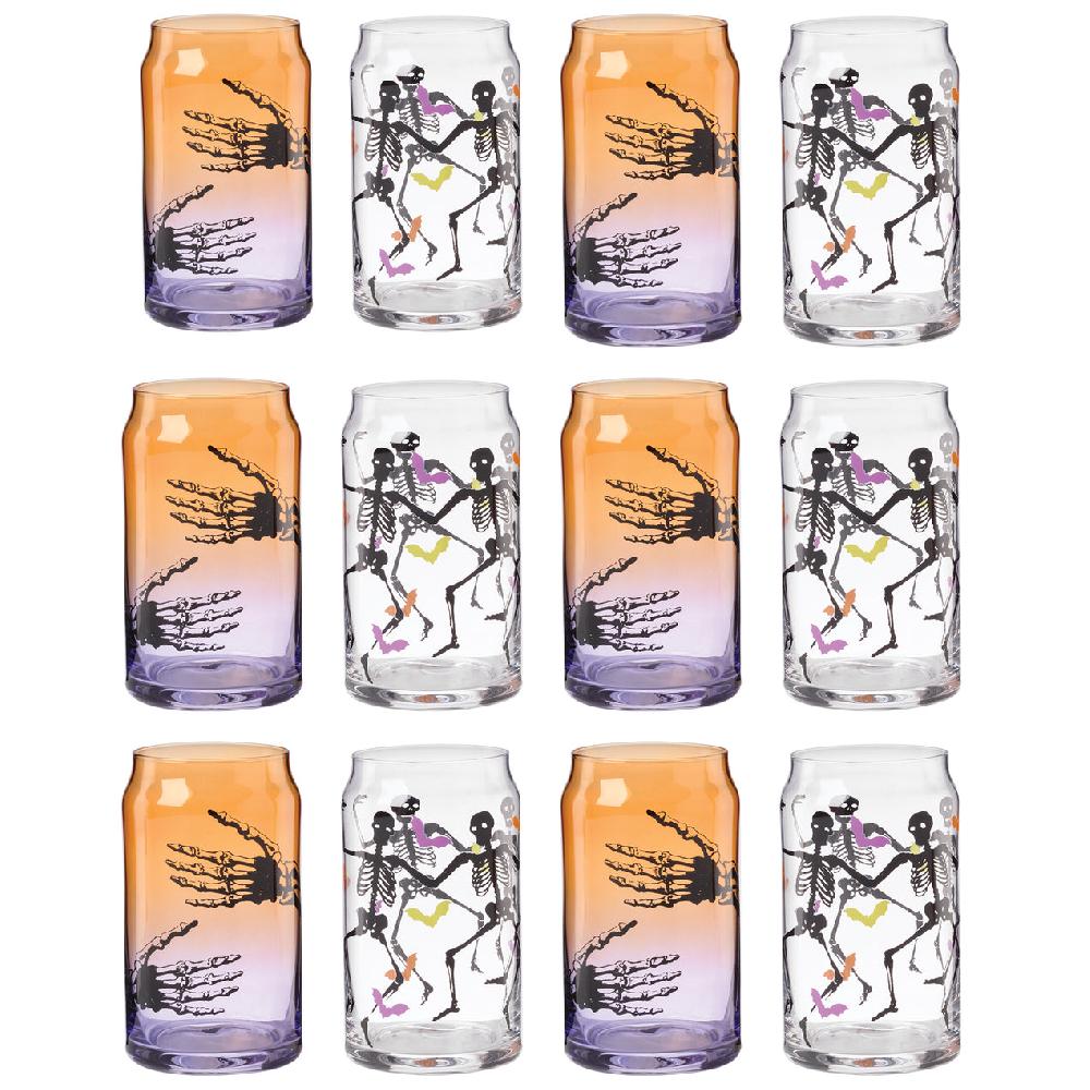 reed & barton Mix Glass Halloween Can Cooler - 12 piece