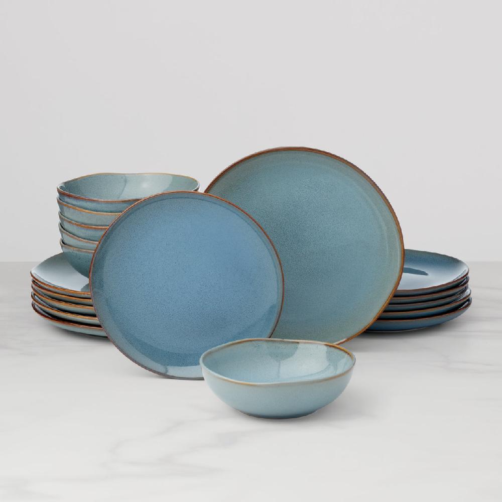 reed & barton Organic Shades Blue 18-Piece Dinnerware Set