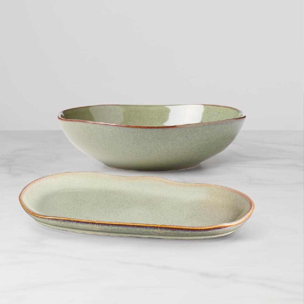 reed & barton Organic Shades Green 2-Piece Serving Set