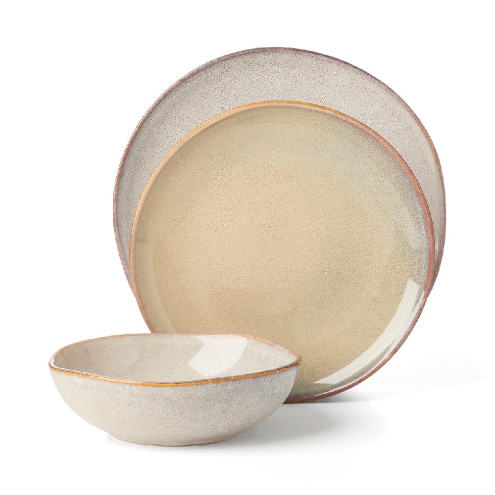 Reed & Barton Organic Shades Oatmeal 18-Piece Dinnerware Set