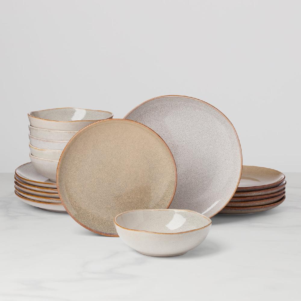 reed & barton Organic Shades Oatmeal 18-Piece Dinnerware Set