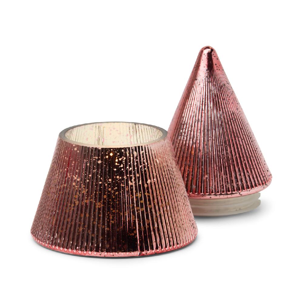 Reed & Barton Pink Mercury Glass 7-oz Soy Wax Tree Candle Pink Peppermint