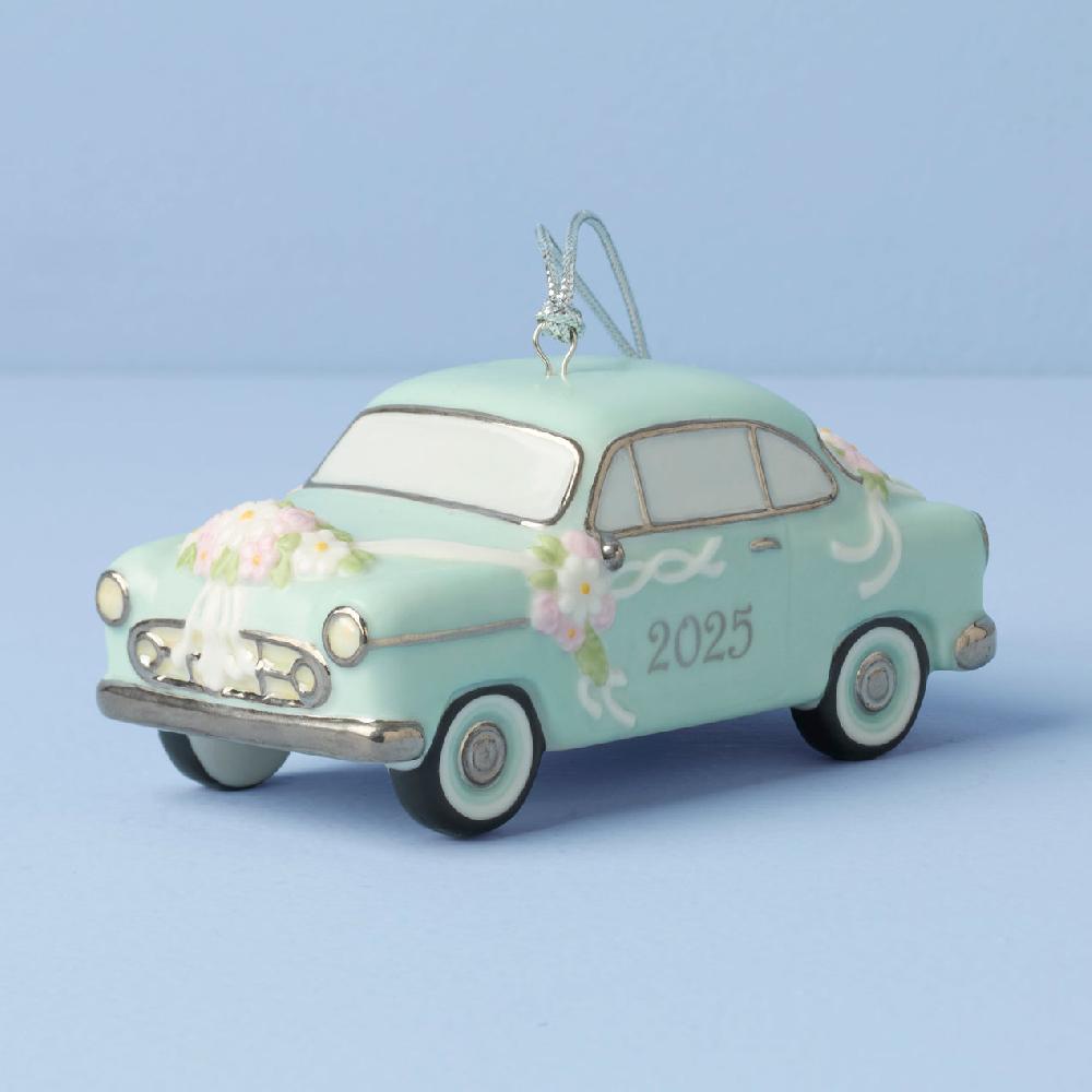 reed & barton 2025 Just Married Vintage Car Ornament