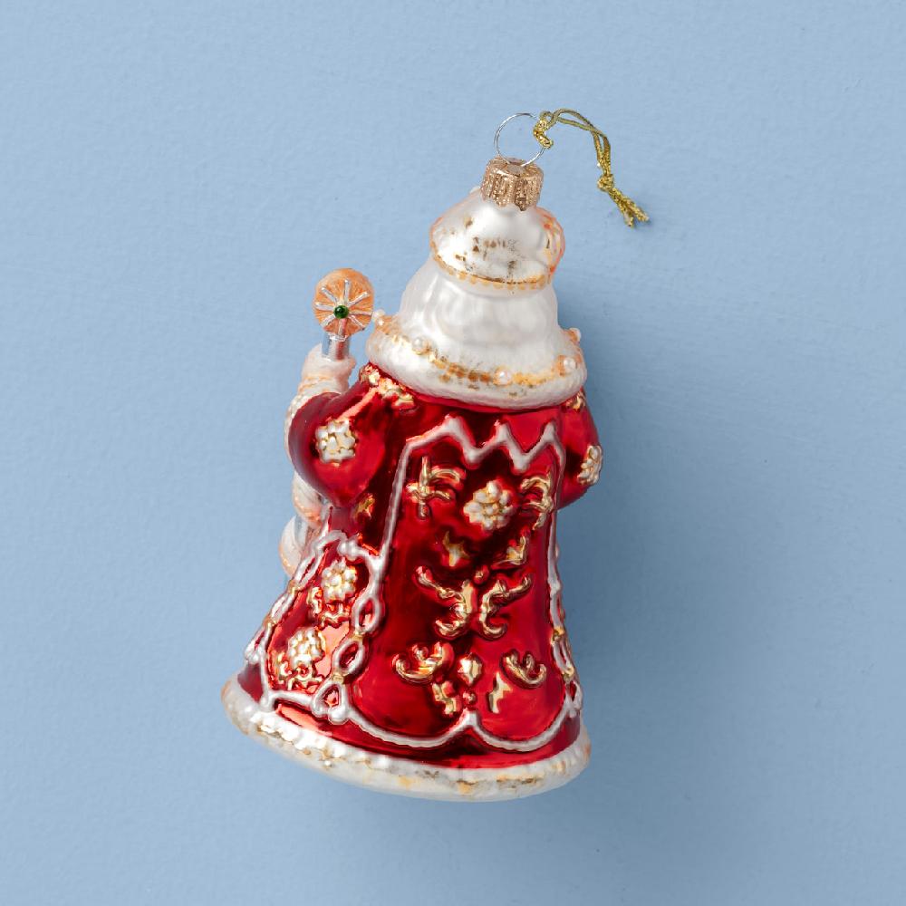 Reed & Barton 2025 Retro Blown Glass Santa Ornament