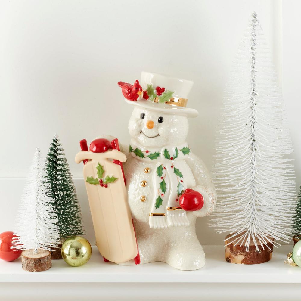 Reed & Barton 2025 Snowman With Sled Figurine