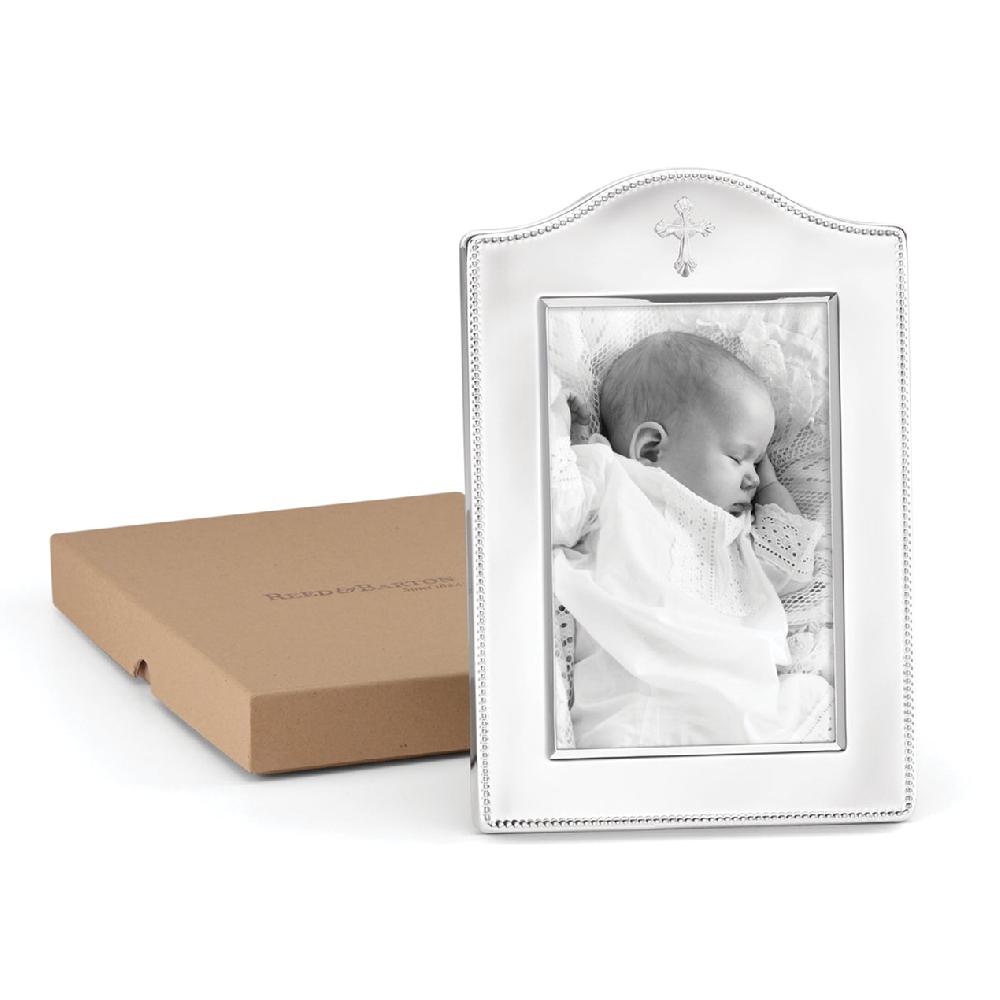 Reed & Barton Abbey Cross Silverplate 4" X 6" Frame