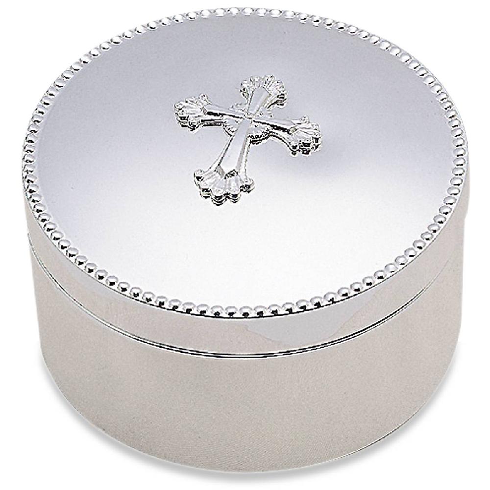 reed & barton Abbey Cross Silverplate Keepsake Box