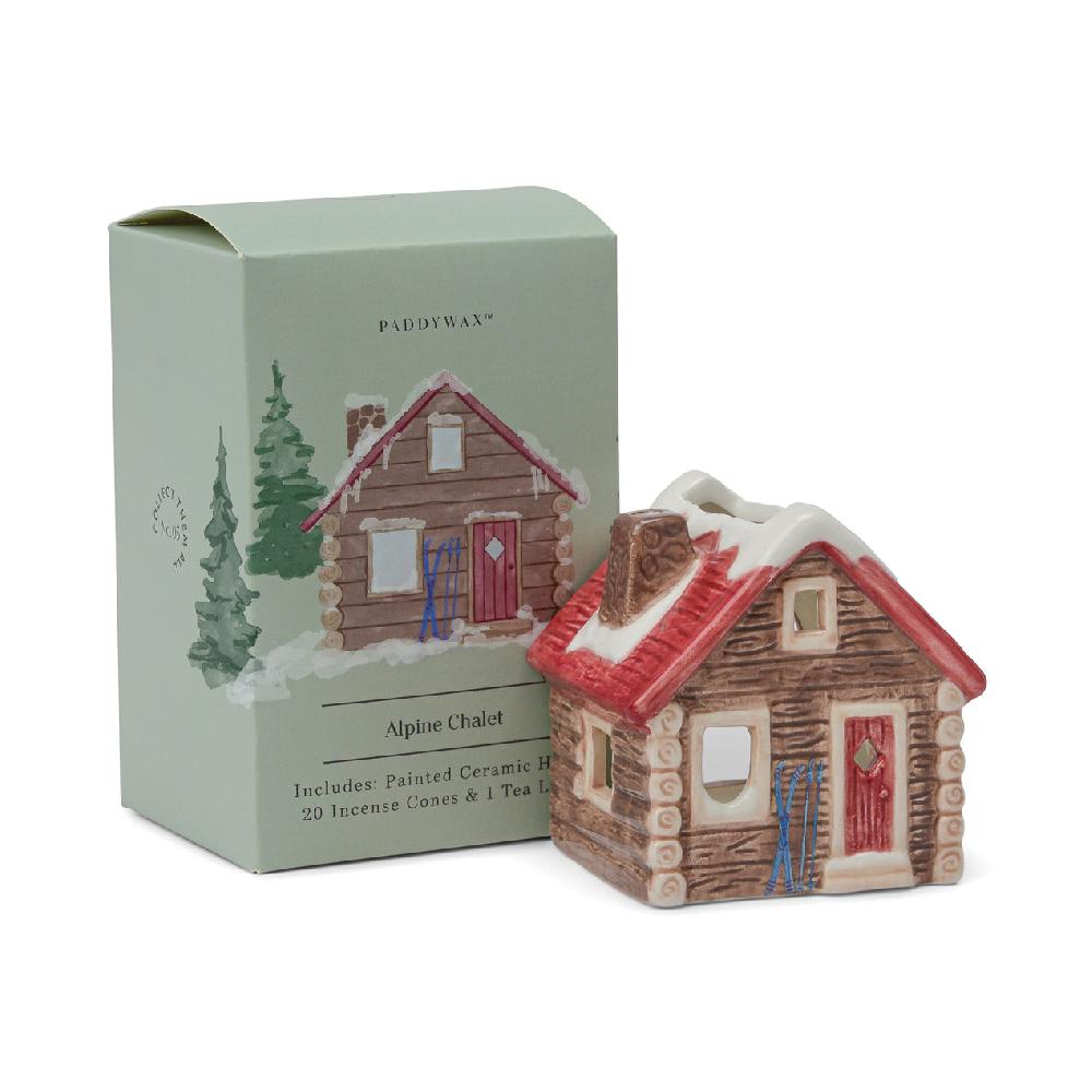 reed & barton Alpine Chalet Incense & Tea Light Holder
