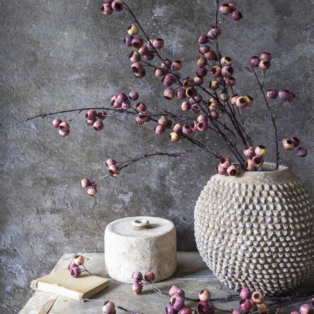 reed & barton Artificial Berry Hawthorn Stem Pink