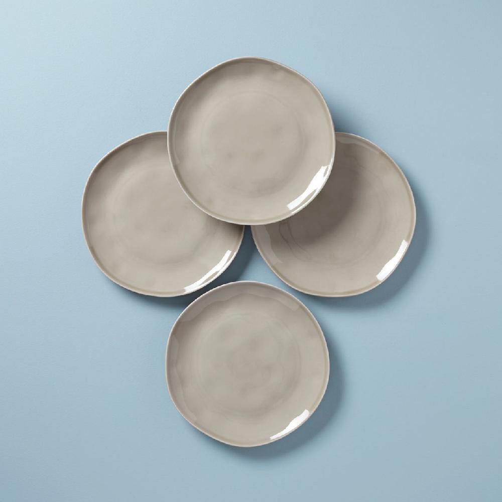 reed & barton Bay Colors Grey Dinner Plates - Set of 4