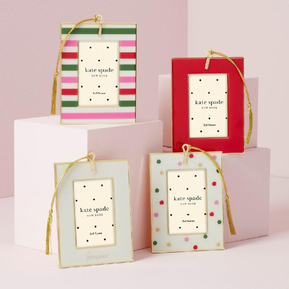 Reed & Barton Be Jolly Mini Frame Ornament - Dot