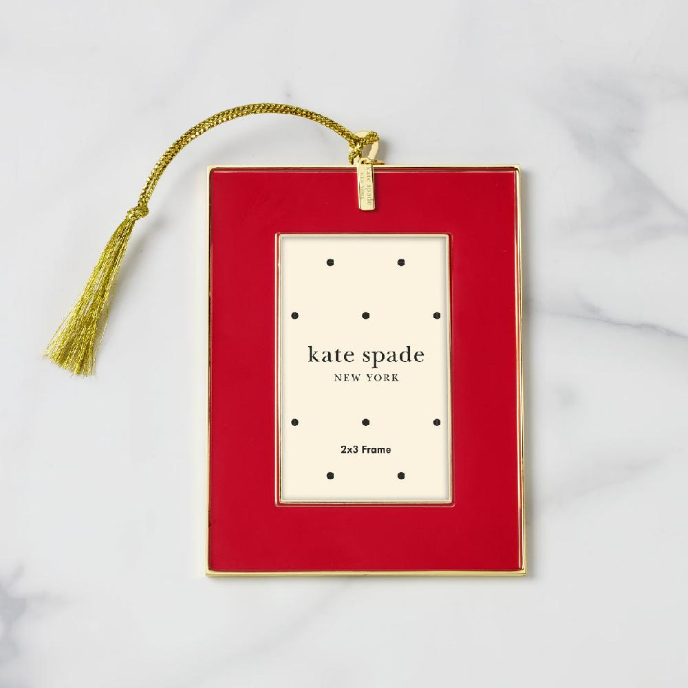 reed & barton Be Jolly Mini Frame Ornament - Red