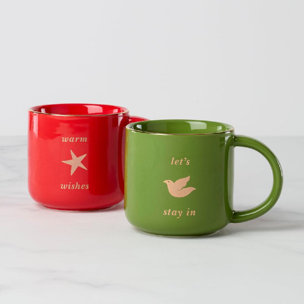 reed & barton Be Jolly Warm Wishes Mugs - Set of 2
