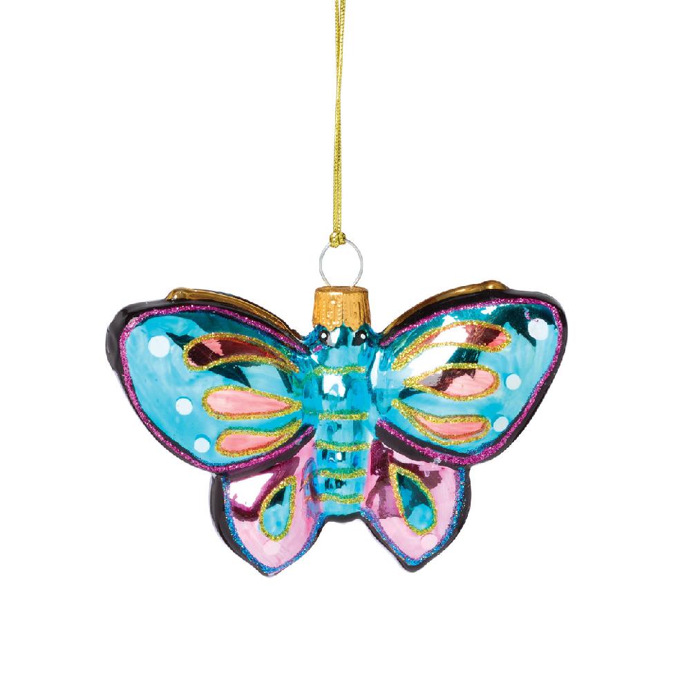 Reed & Barton Blown Glass Butterfly Ornament