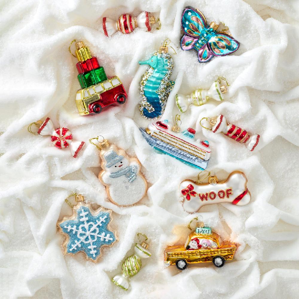 Reed & Barton Blown Glass Candy Ornaments - Set Of 5