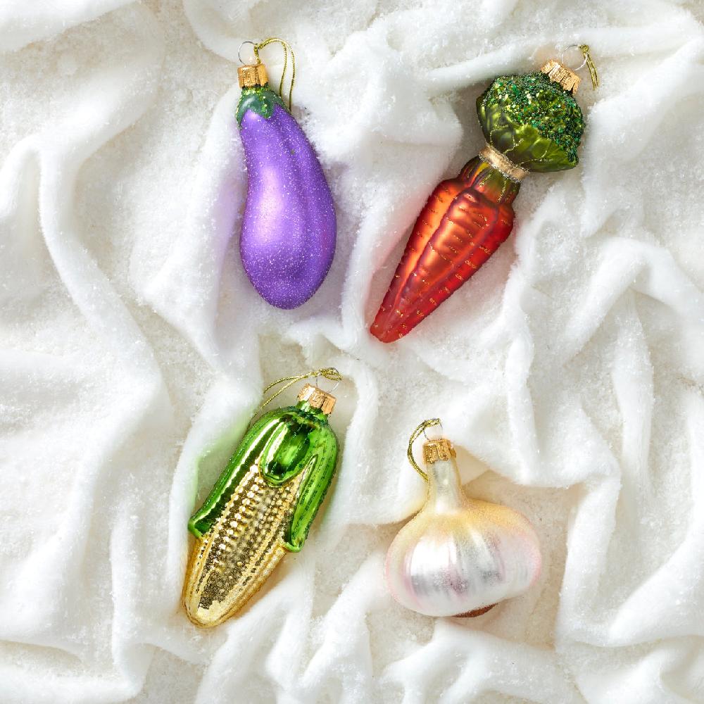Reed & Barton Blown Glass Corn On The Cob Ornament