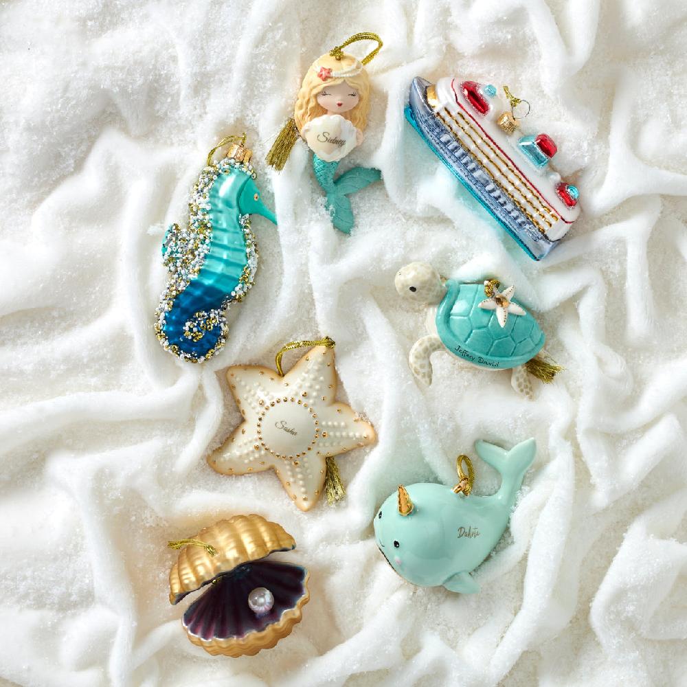 Reed & Barton Blown Glass Cruise Ship Ornament