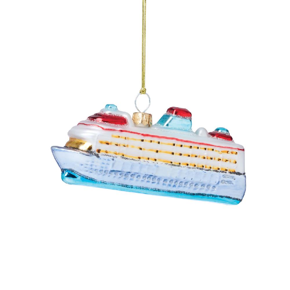 Reed & Barton Blown Glass Cruise Ship Ornament