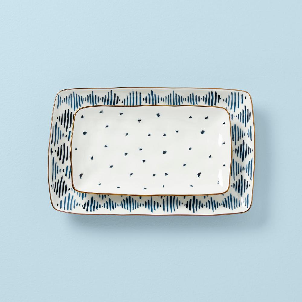 Reed & Barton Blue Bay 2-Piece Nesting Platter Set