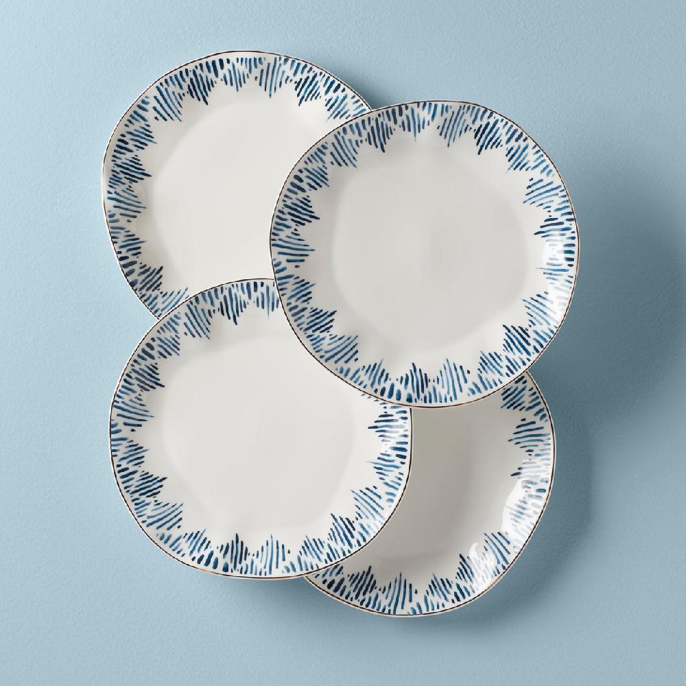 reed & barton Blue Bay Ikat Dinner Plates - Set of 4