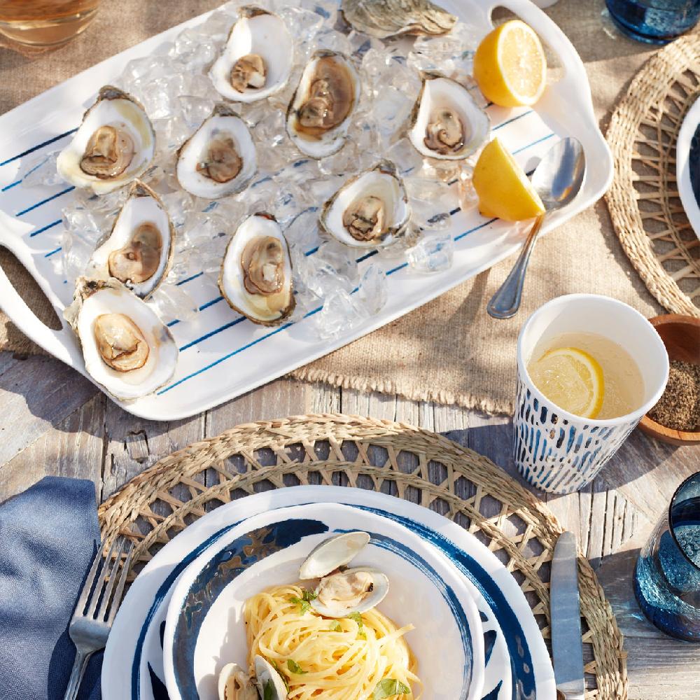 Reed & Barton Blue Bay Melamine Handled Platter