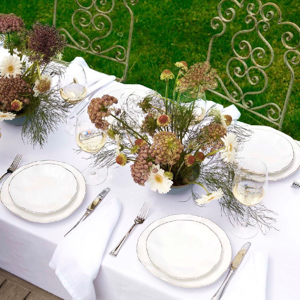 Reed & Barton Blue Bay White 12-Piece Dinnerware Set