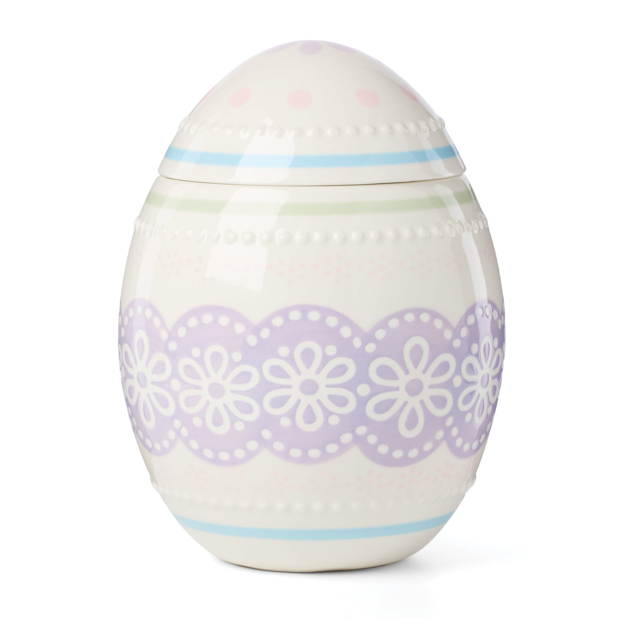 reed & barton Bunny Hop Easter Egg Candy Jar