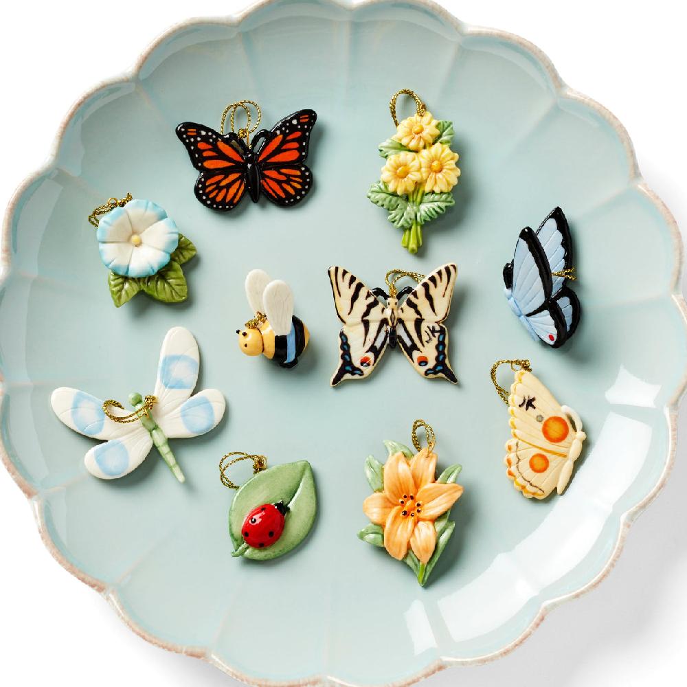 Reed & Barton Butterfly Meadow 10-Piece Ornament Set