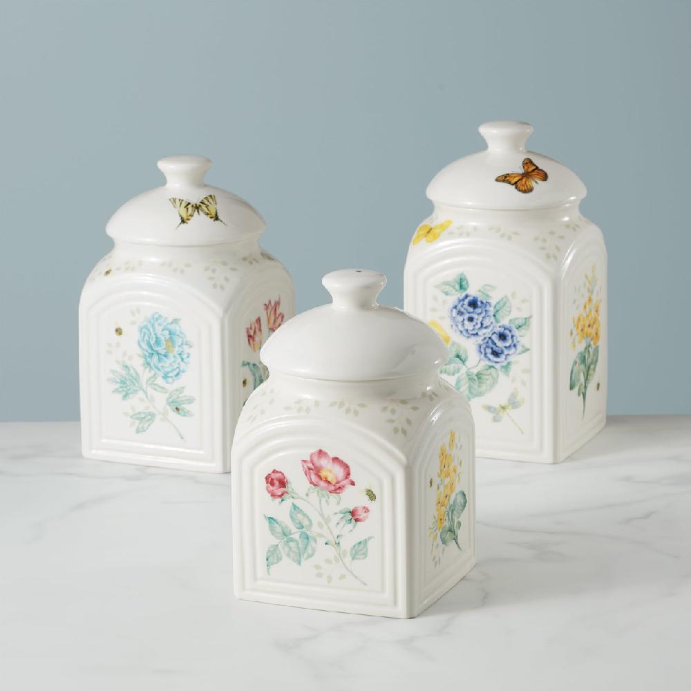 Reed & Barton Butterfly Meadow 3-Piece Canister Set