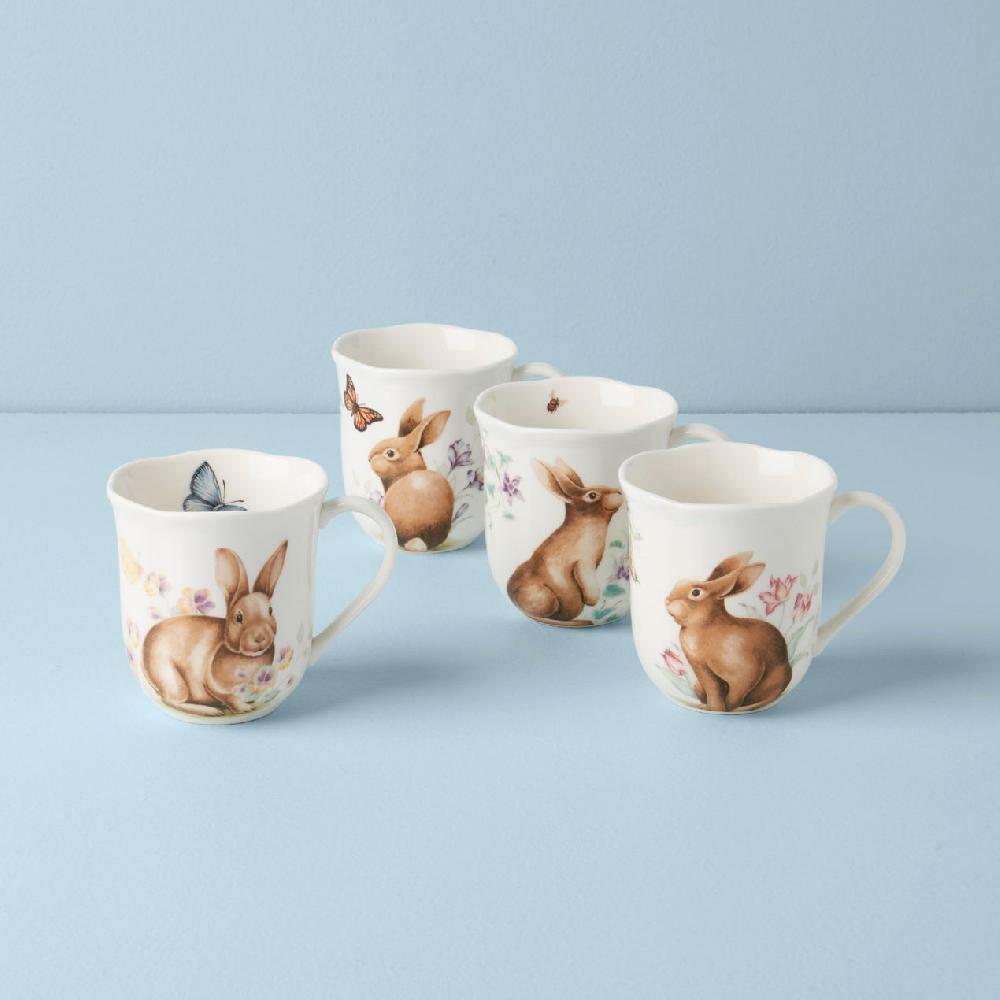 reed & barton Butterfly Meadow Bunny Mugs - Set of 4